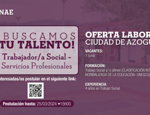 Oferta Laboral – Trabajador/a Social – Servicios Profesionales