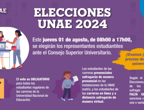 Elecciones UNAE 2024 Representantes Estudiantiles ante el Consejo Superior Universitario