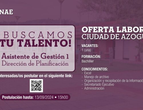 Oferta laboral Asistente de Gestión 1 – Dirección de Planificación